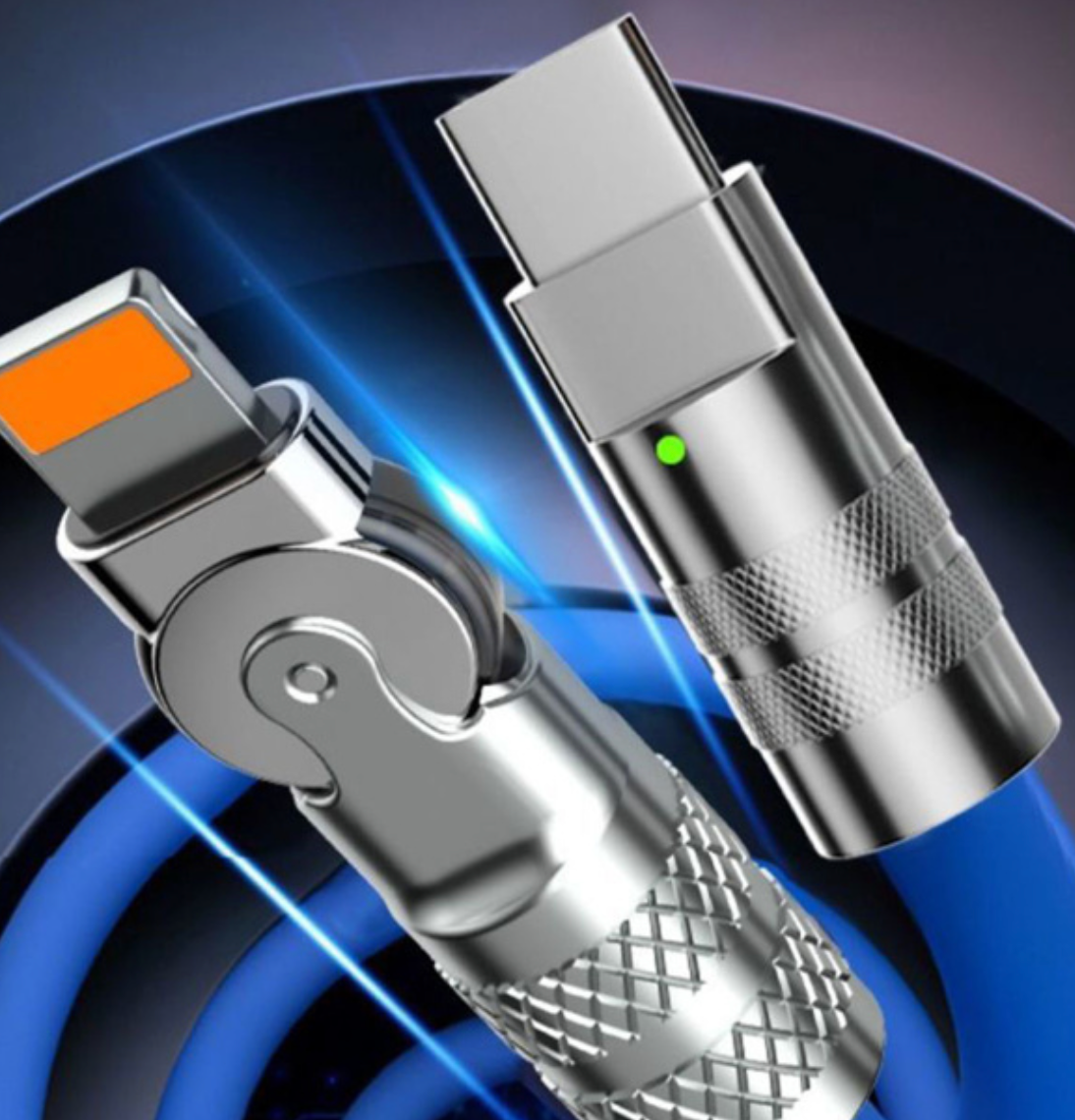 Fast Charging Data Cable 180 Degrees Rotary Today ! Free shipping with minimum of 2 purchase. Best selling item on TikTok 2023