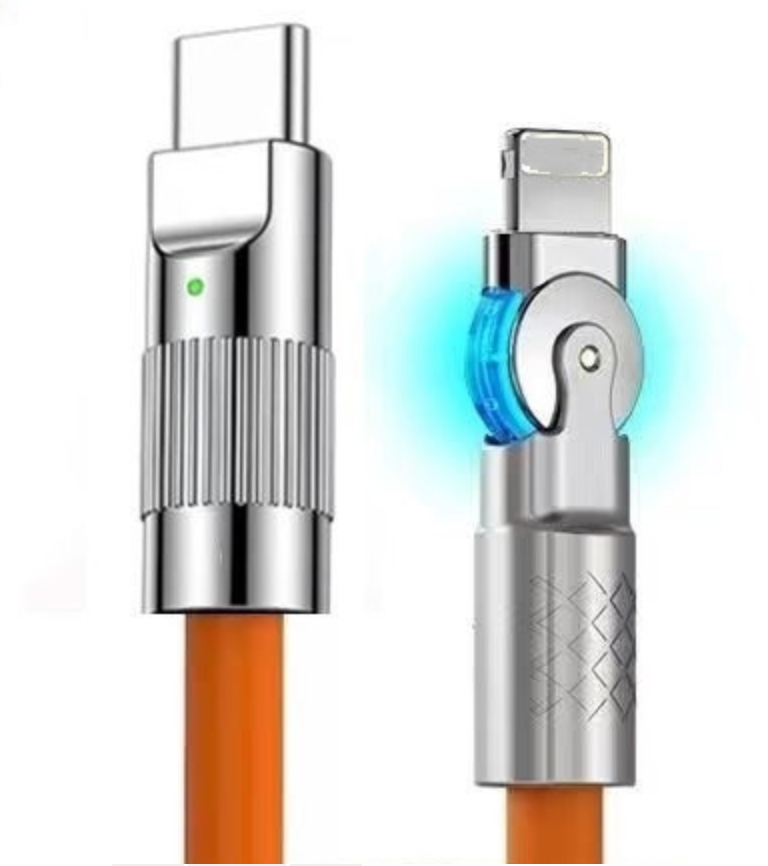 Fast Charging Data Cable 180 Degrees Rotary Today ! Free shipping with minimum of 2 purchase. Best selling item on TikTok 2023