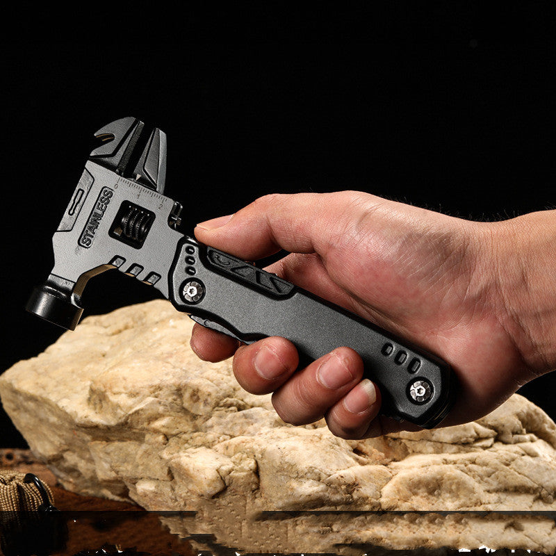 Outdoor Knife Pliers EDC Tool Black Multi-functional Adjustable Wrench