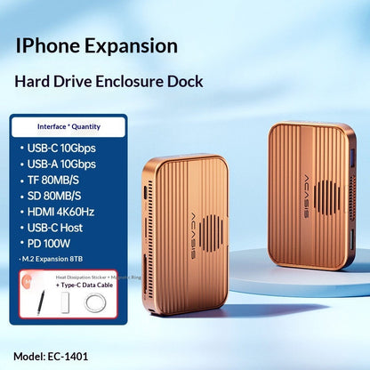 Magnetic SSD Enclosure Dock For Phones And Portable Hard Drives