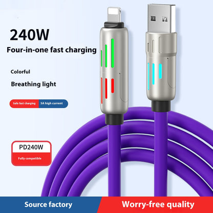 240W Data Cable Fast Charging Two-to-two Charging Cable