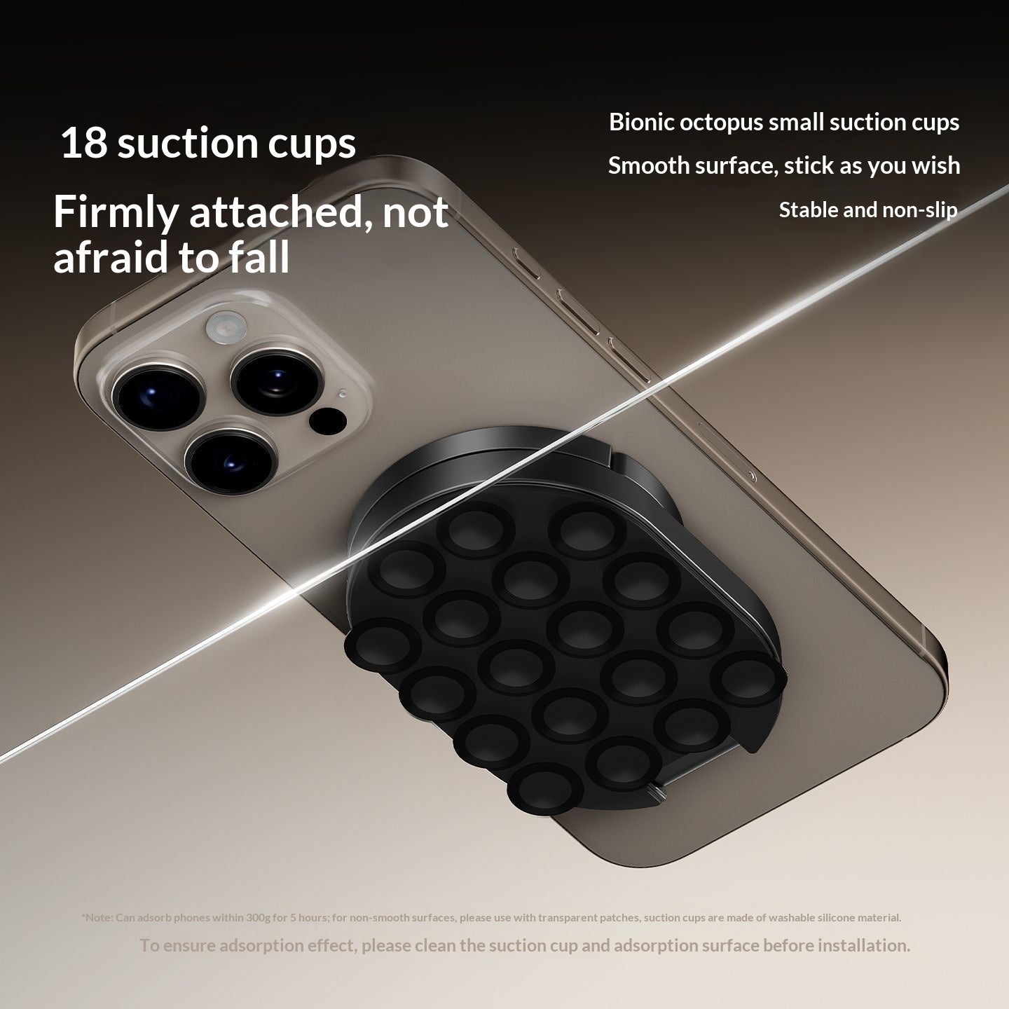 Suction-cup Magnetic Carabiner Phone Holder Foldable And Rotatable