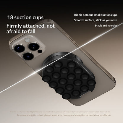 Suction-cup Magnetic Carabiner Phone Holder Foldable And Rotatable