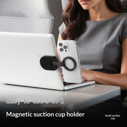 Suction-cup Magnetic Carabiner Phone Holder Foldable And Rotatable