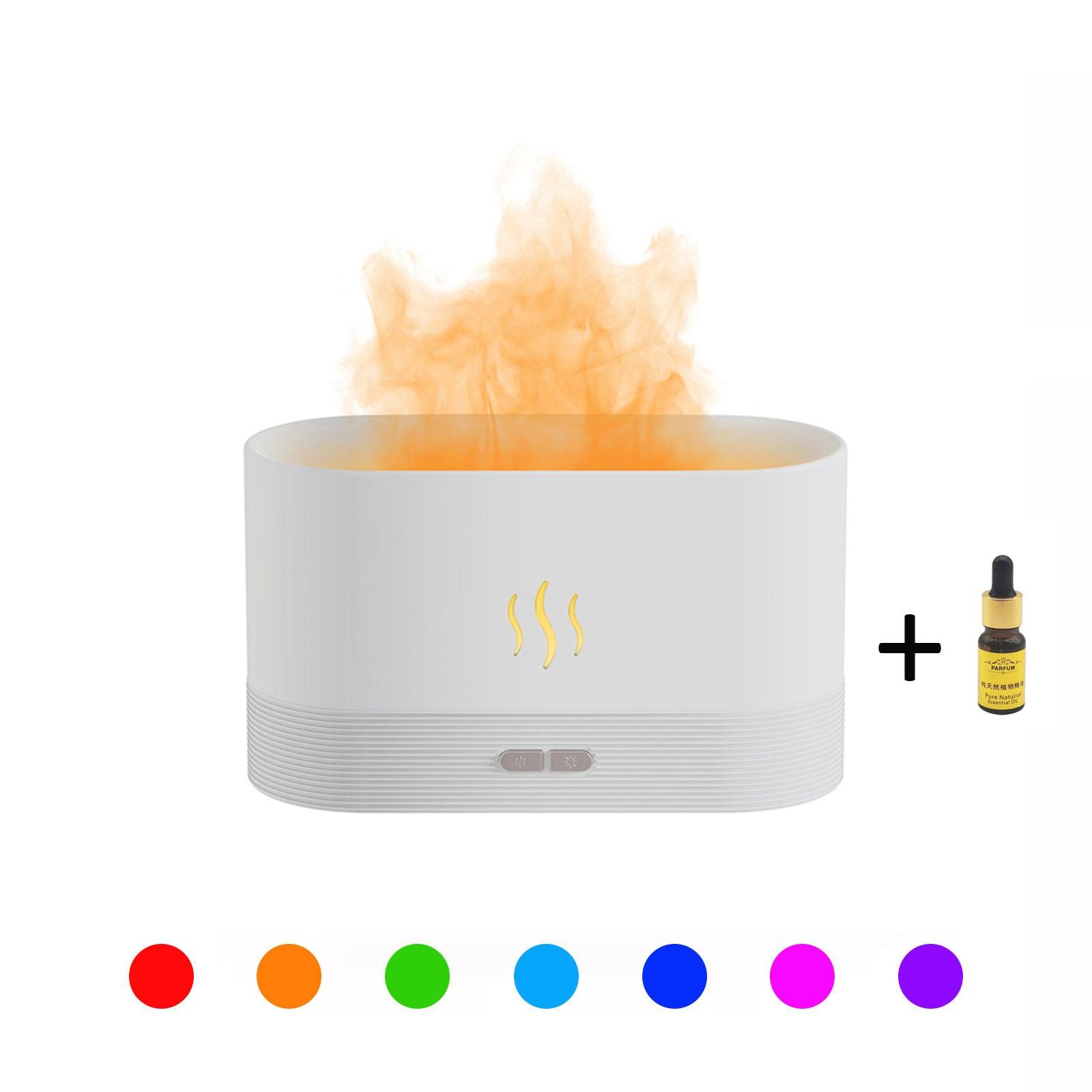 2022 Best Selling USB Ultrasonic Flame Humidifier Led RGB Colorful Essential Oil Fire Flame Aroma Diffuser - ThinkSmartTech