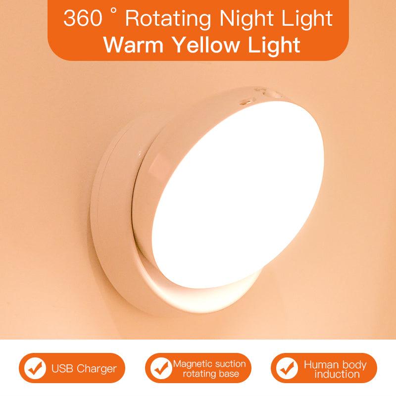 Rotating Human Body Sensor Light Corridor Garage Light Wardrobe Light Motion Sensor Night Light - ThinkSmartTech