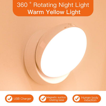 Rotating Human Body Sensor Light Corridor Garage Light Wardrobe Light Motion Sensor Night Light - ThinkSmartTech