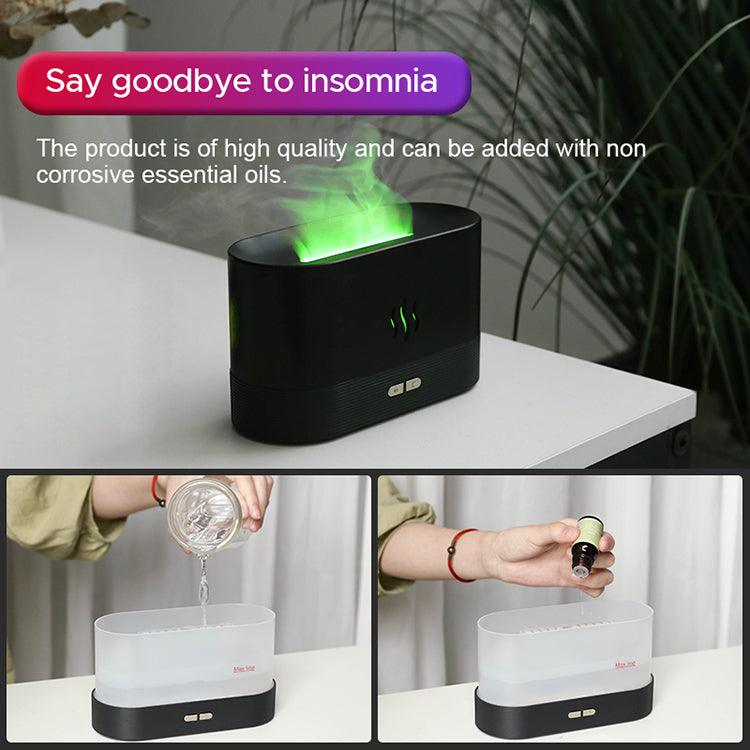 2022 Best Selling USB Ultrasonic Flame Humidifier Led RGB Colorful Essential Oil Fire Flame Aroma Diffuser - ThinkSmartTech