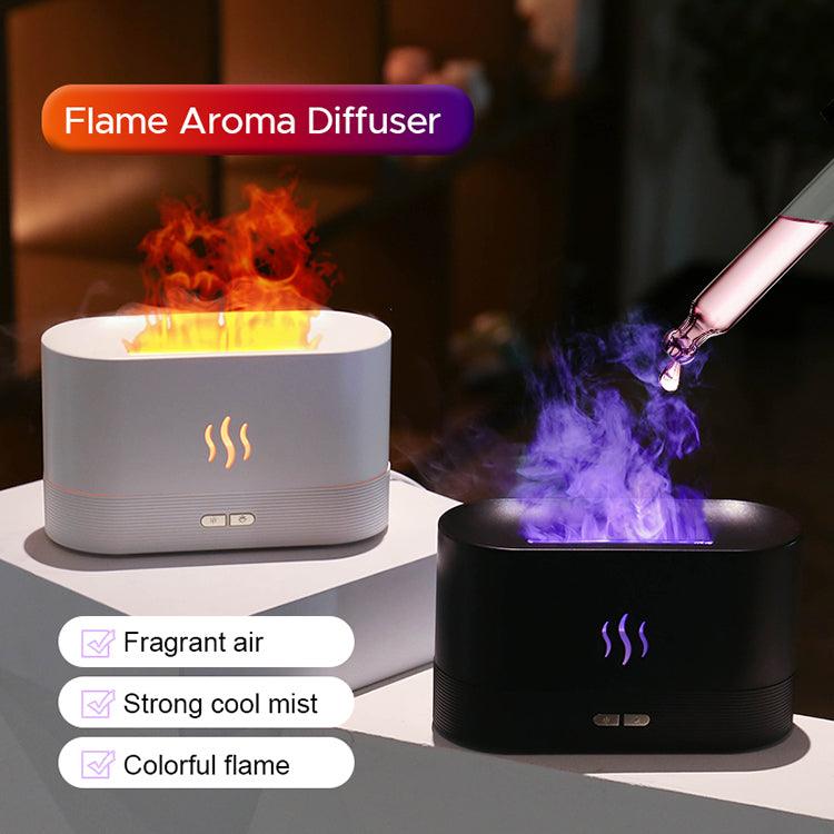 2022 Best Selling USB Ultrasonic Flame Humidifier Led RGB Colorful Essential Oil Fire Flame Aroma Diffuser - ThinkSmartTech