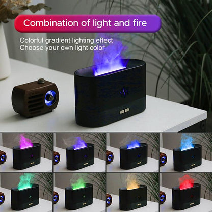 2022 Best Selling USB Ultrasonic Flame Humidifier Led RGB Colorful Essential Oil Fire Flame Aroma Diffuser - ThinkSmartTech