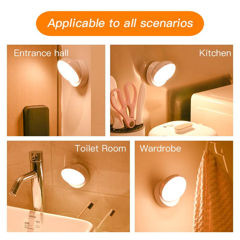 Rotating Human Body Sensor Light Corridor Garage Light Wardrobe Light Motion Sensor Night Light - ThinkSmartTech