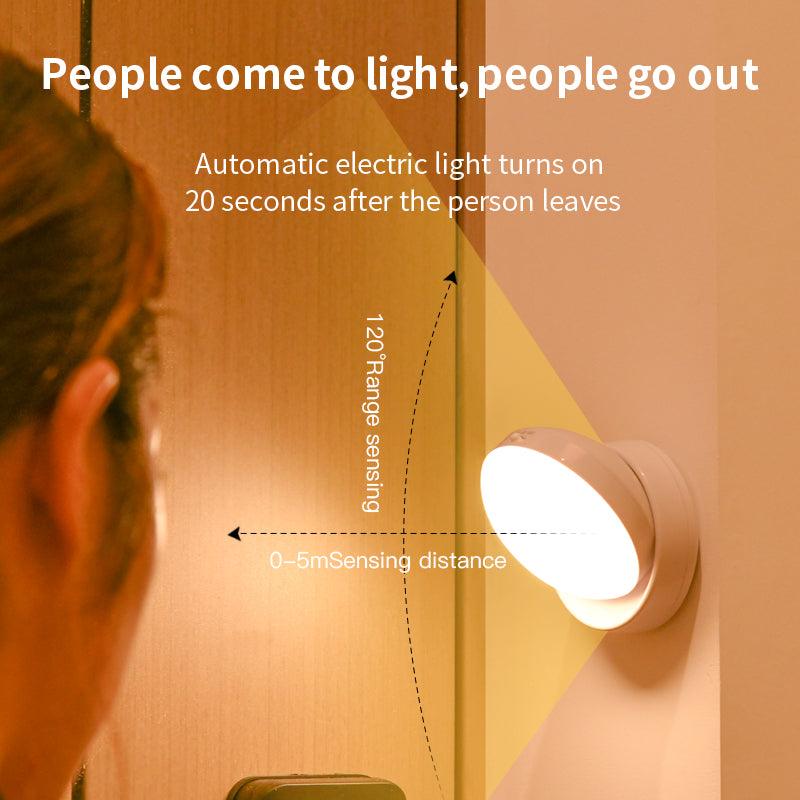 Rotating Human Body Sensor Light Corridor Garage Light Wardrobe Light Motion Sensor Night Light - ThinkSmartTech