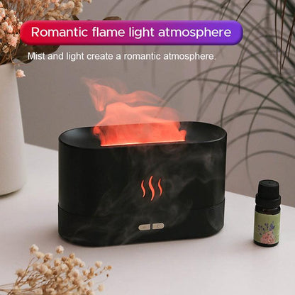 2022 Best Selling USB Ultrasonic Flame Humidifier Led RGB Colorful Essential Oil Fire Flame Aroma Diffuser - ThinkSmartTech