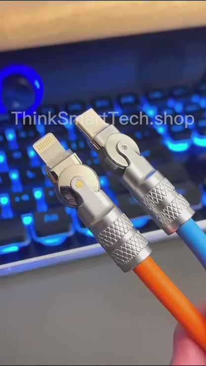 Fast Charging Data Cable 180 Degrees Rotary Today ! Free shipping with minimum of 2 purchase. Best selling item on TikTok 2023