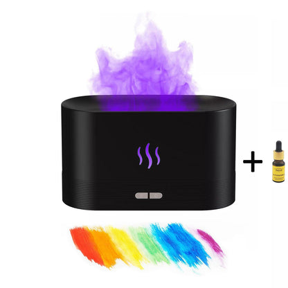 2022 Best Selling USB Ultrasonic Flame Humidifier Led RGB Colorful Essential Oil Fire Flame Aroma Diffuser - ThinkSmartTech