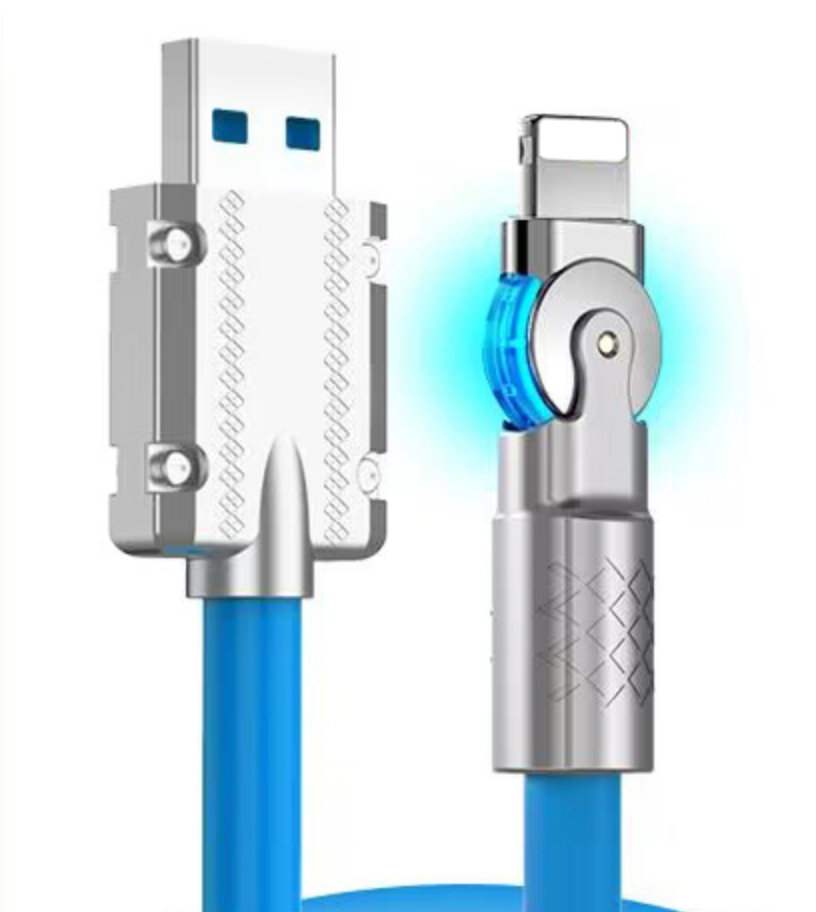 Fast Charging Data Cable 180 Degrees Rotary Today ! Free shipping with minimum of 2 purchase. Best selling item on TikTok 2023