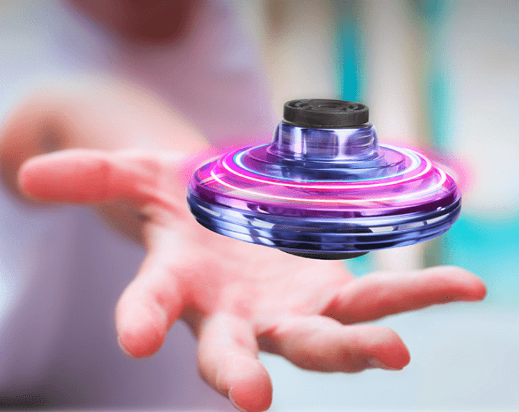 Flynova Mini Drone LED UFO Type Flying Helicopter Spinner Fingertip Upgrade Flight Gyro Drone Toy Kids Gift