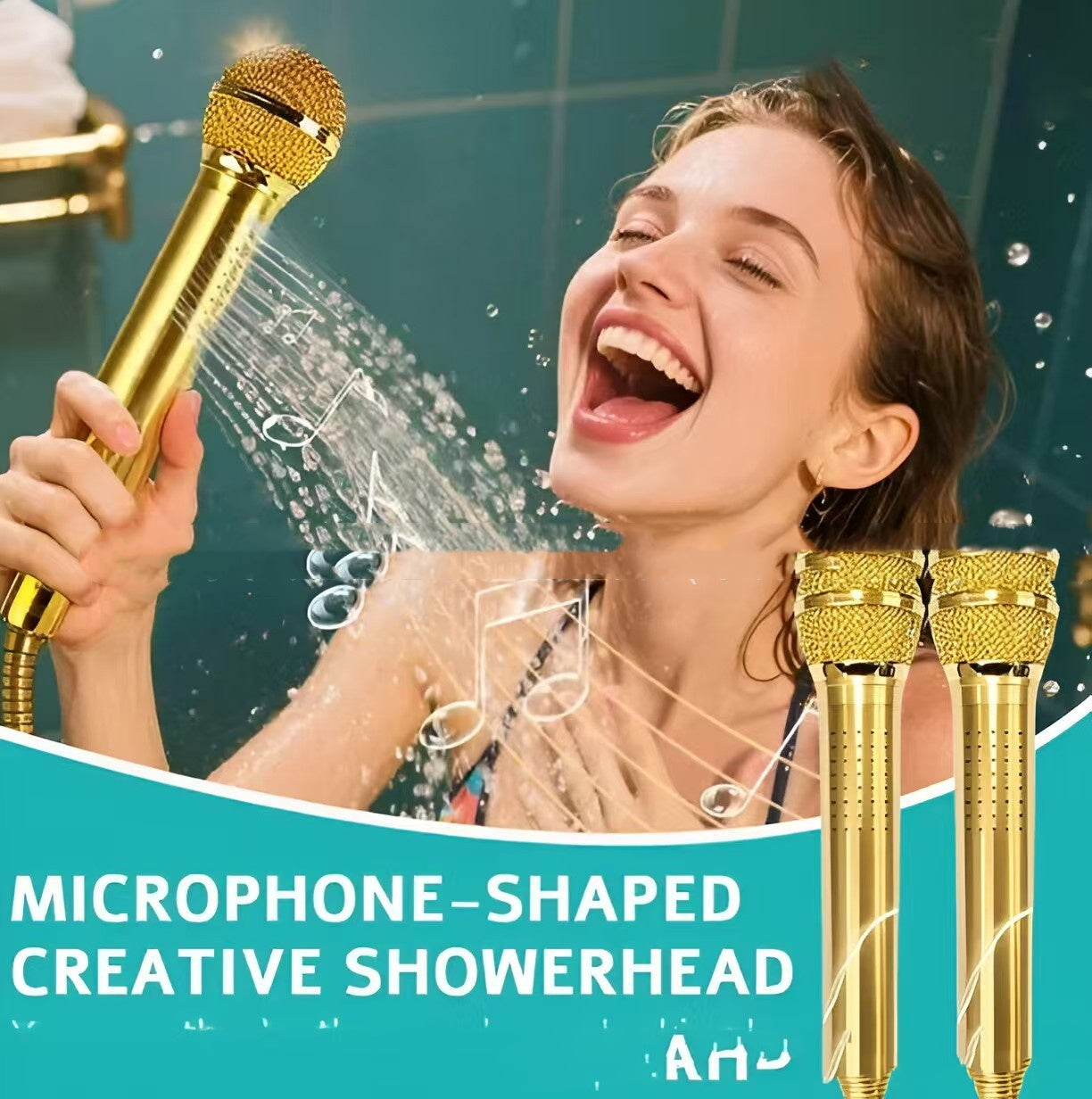 Microphone-Shaped Creative Showerhead