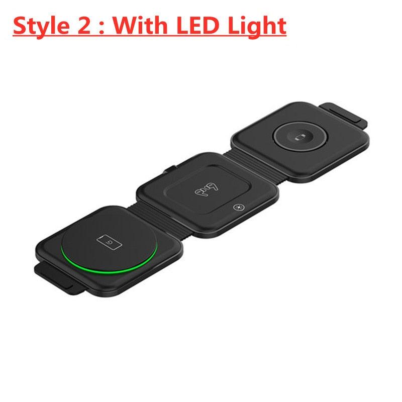 65W 3 in 1 Magnetic Wireless Charger Stand Foldable for iPhone 14 13 12 Pro Max Airpods iWatch 8 7 Fast Charging Dock Station