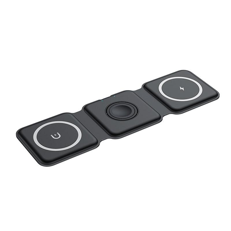 65W 3 in 1 Magnetic Wireless Charger Stand Foldable for iPhone 14 13 12 Pro Max Airpods iWatch 8 7 Fast Charging Dock Station