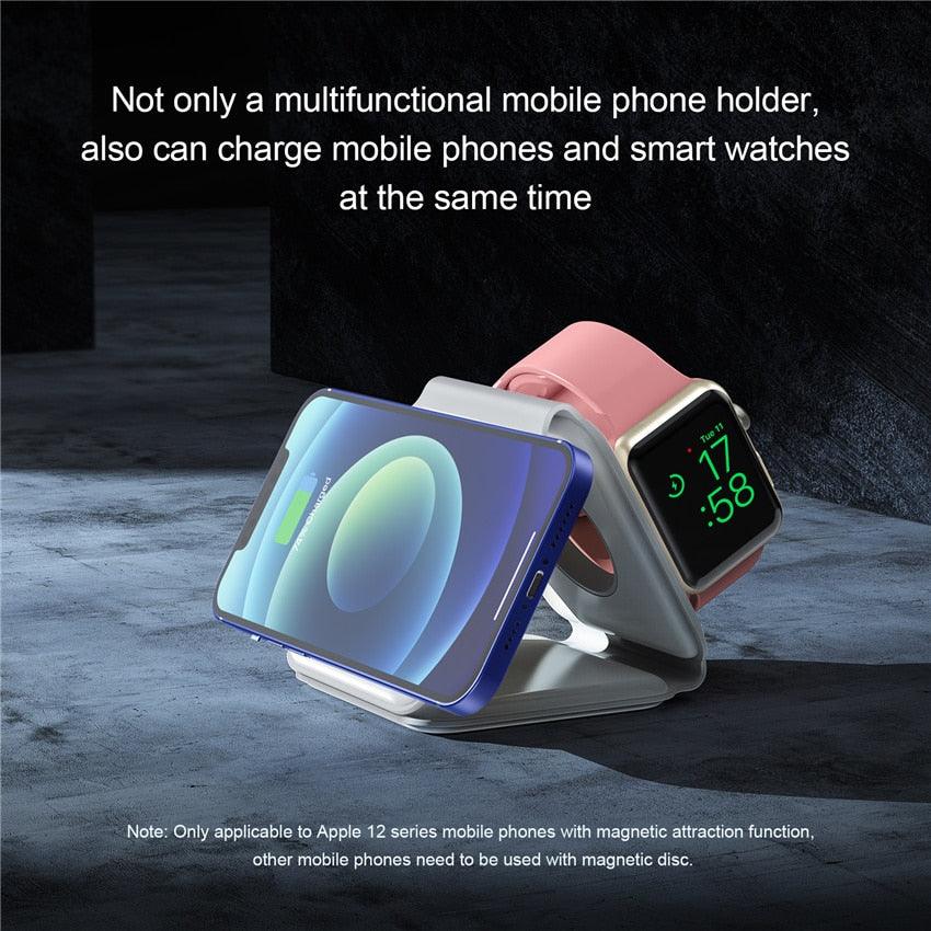 65W 3 in 1 Magnetic Wireless Charger Stand Foldable for iPhone 14 13 12 Pro Max Airpods iWatch 8 7 Fast Charging Dock Station