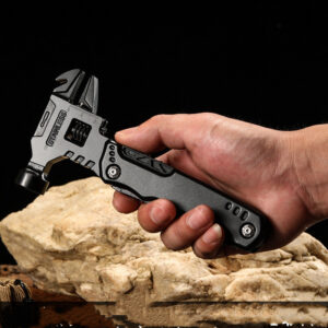 Outdoor Knife Pliers EDC Tool Black Multi-functional Adjustable Wrench